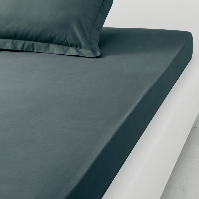 Drap Housse 100% Coton Jersey - Taille 90x200 Cm (Turquoise) - Qualité Oeko-Tex Standard 100